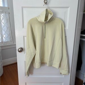 Spanx Air Essentials Lemon Yellow Half Zip Modal Sweatshirt Women’s 1X